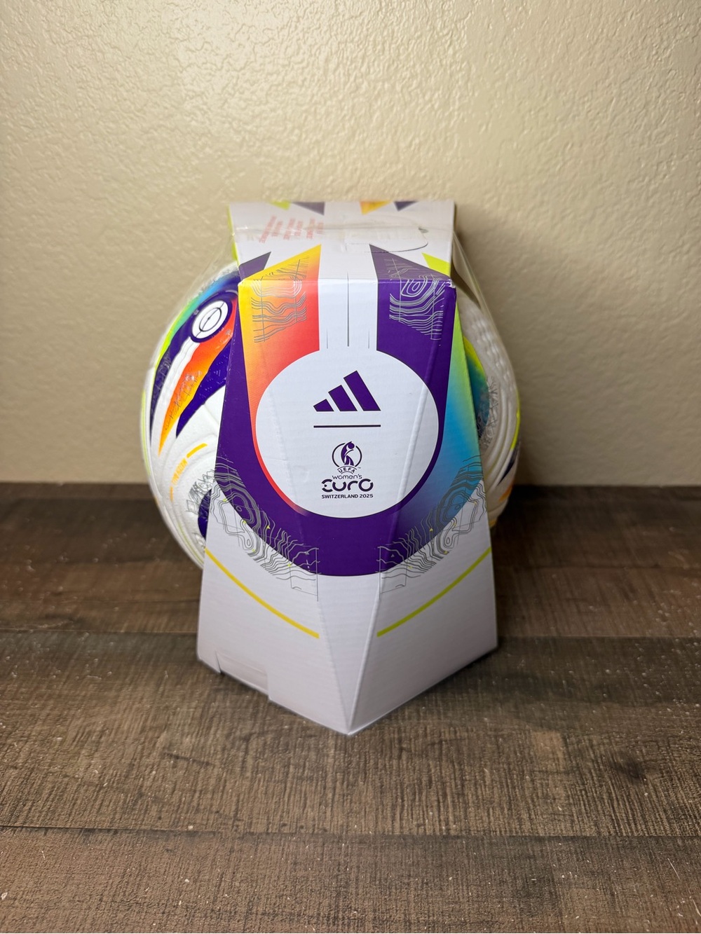 Adidas Women’s Euro25 Pro Match Ball.
- Size 5.